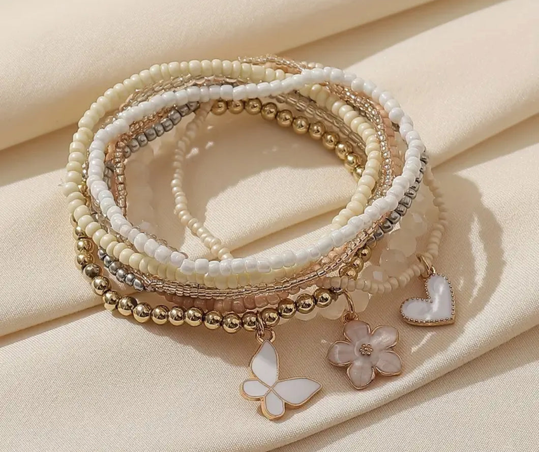 Spring Bracelets White