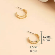 Load image into Gallery viewer, Mini Gold Hoops- Bestseller!
