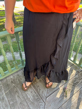 Load image into Gallery viewer, Black Wrap Skirt
