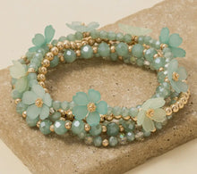 Load image into Gallery viewer, Flower Power Bracelet Set- Mint
