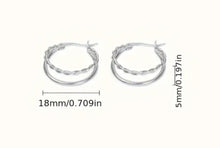Load image into Gallery viewer, Classic Silver Hoops
