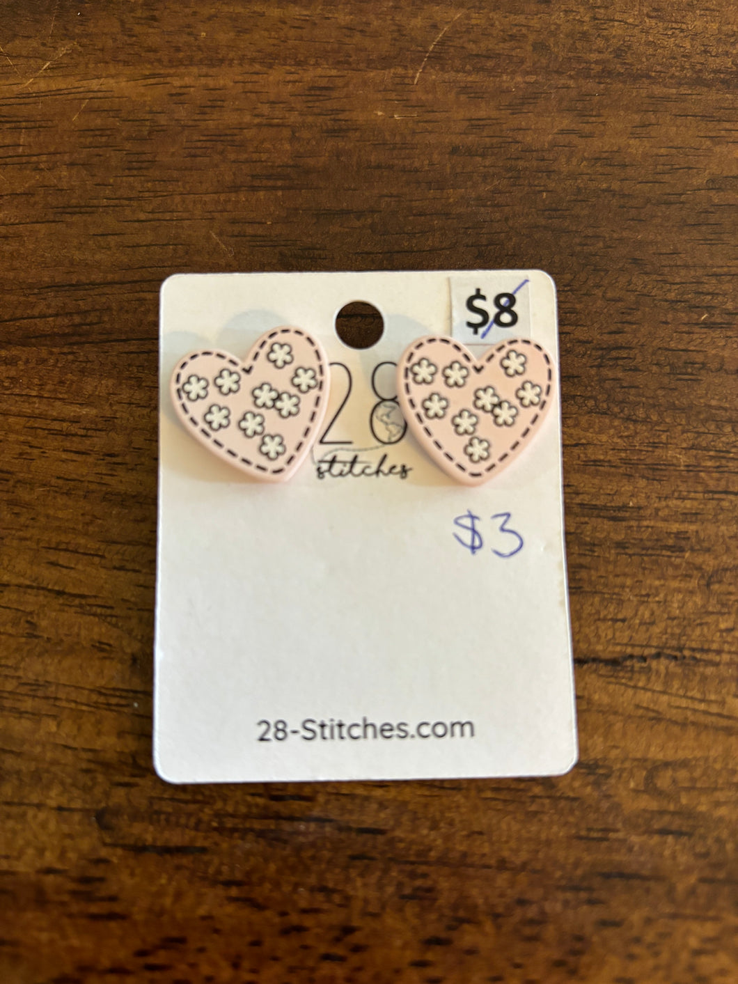 Pink Hearts Earrings