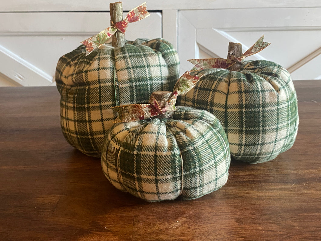 Green Flannel Pumpkins