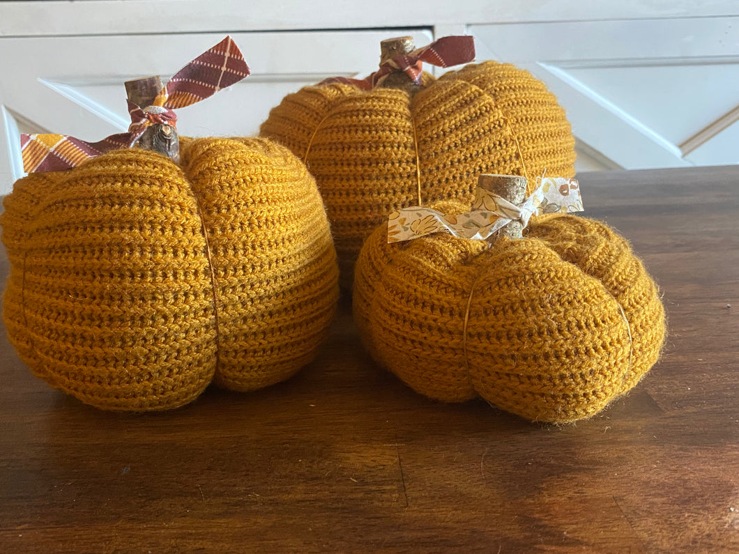 Gold Sweater Pumpkins