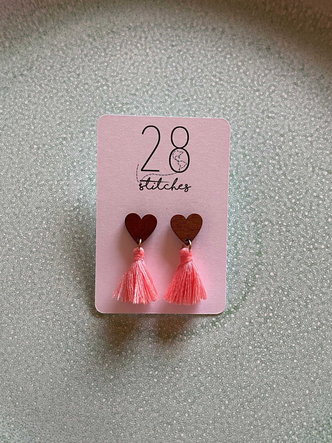 Wooden Heart Tassels